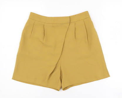 Topshop Women's Yellow Chino Shorts Size 8