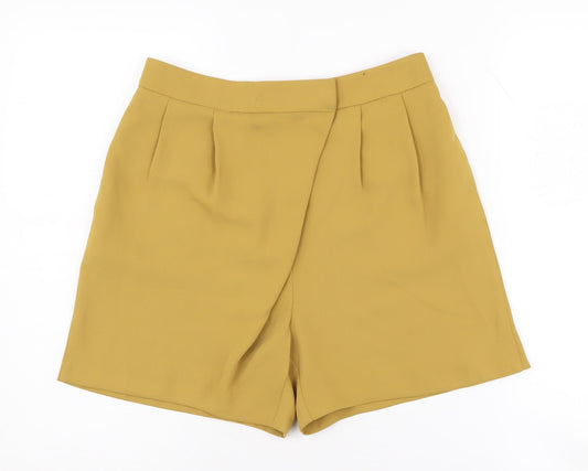 Topshop Women's Yellow Chino Shorts Size 8