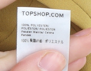 Topshop Women's Yellow Chino Shorts Size 8