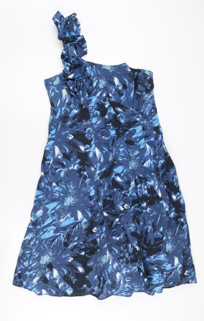 Rocha, John Rocha Women's Blue One Shoulder Dress Size 14