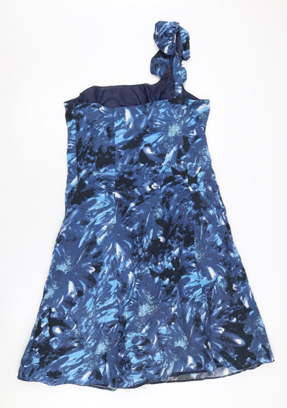 Rocha, John Rocha Women's Blue One Shoulder Dress Size 14