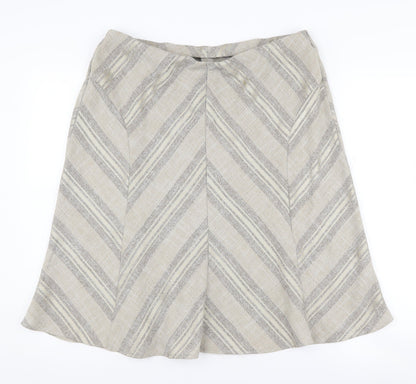 Marks and Spencer Women's Beige A-Line Skirt Size 14