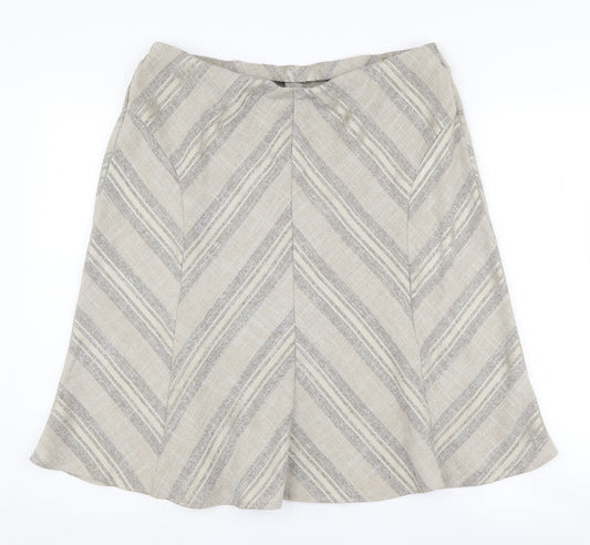 Marks and Spencer Women's Beige A-Line Skirt Size 14