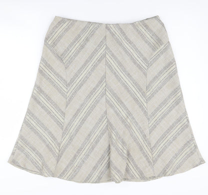 Marks and Spencer Women's Beige A-Line Skirt Size 14