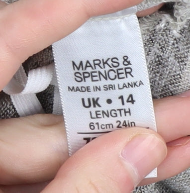 Marks and Spencer Women's Beige A-Line Skirt Size 14