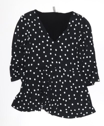 Womens UK Size 8 ASOS Black Basic Blouse