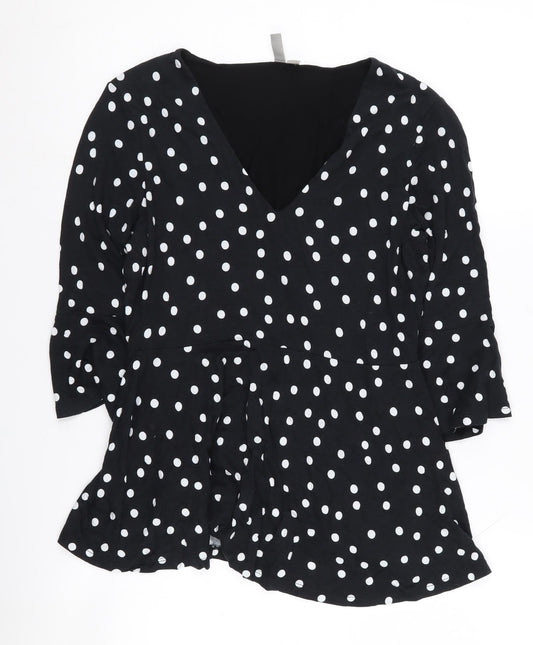 Womens UK Size 8 ASOS Black Basic Blouse
