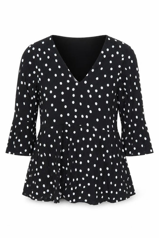 Womens UK Size 8 ASOS Black Basic Blouse
