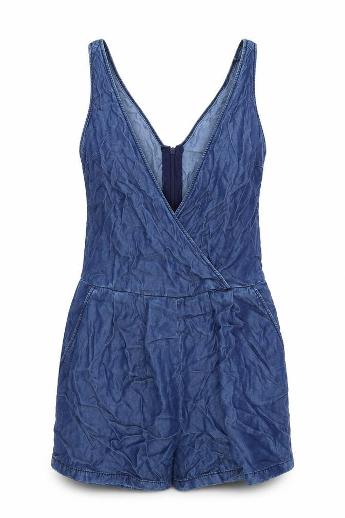 Womens UK Size XS Zara One-Piece Blue Playsuit
