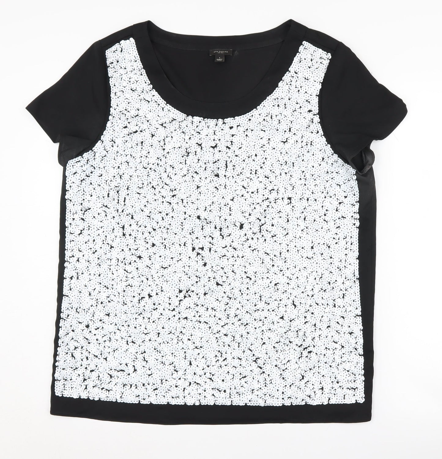 Womens UK Size L Ann Taylor Black  T-Shirt