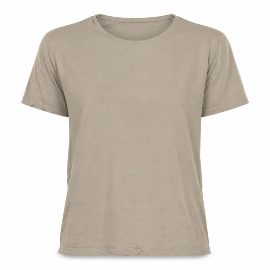 Womens UK Size M Abercrombie & Fitch Beige Basic T-Shirt