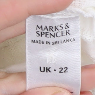 Womens UK Size 22 Marks and Spencer Ivory  Blouse
