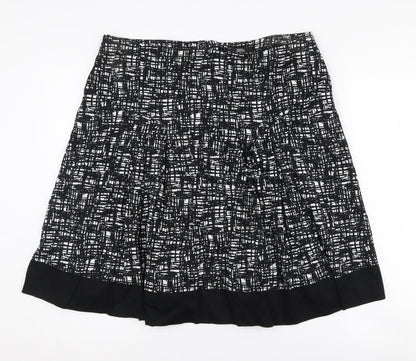 Marks and Spencer Women's Black Geometric Skirt Size 16
