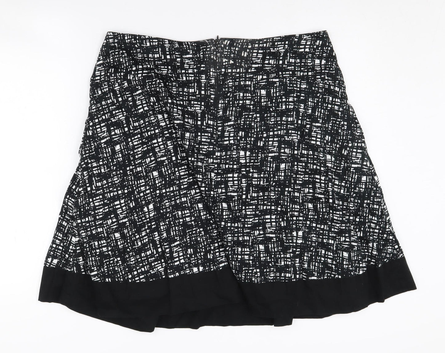 Marks and Spencer Women's Black Geometric Skirt Size 16