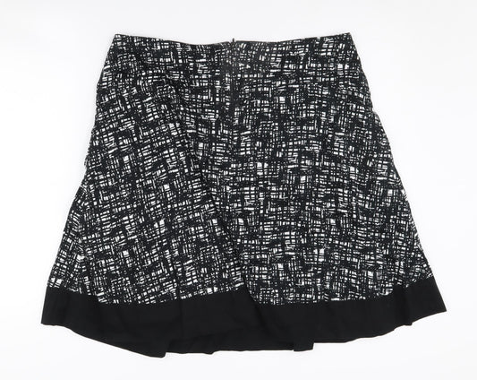 Marks and Spencer Women's Black Geometric Skirt Size 16
