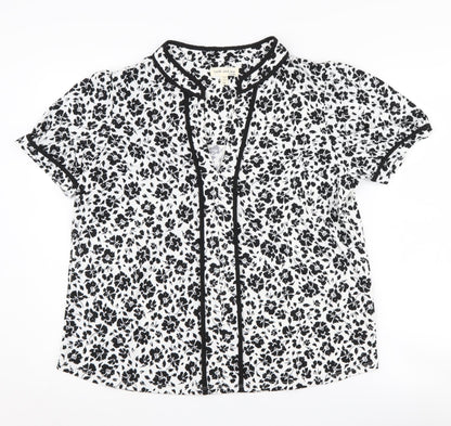 Womens UK Size M faith and joy Black  Blouse