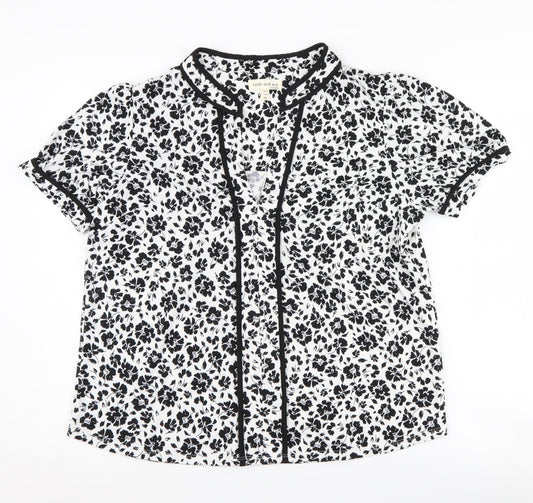 Womens UK Size M faith and joy Black  Blouse