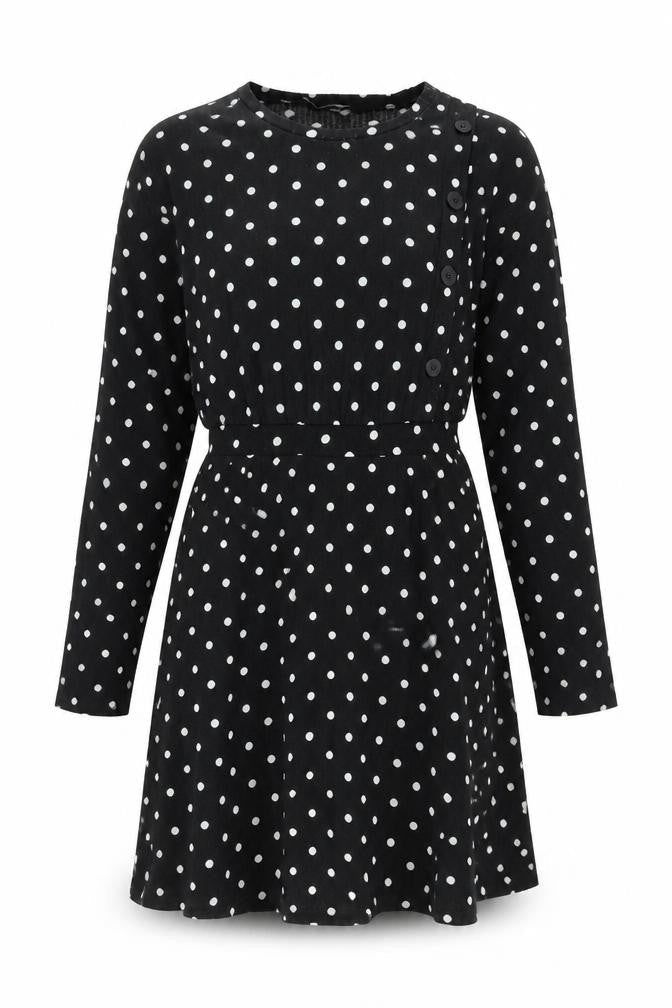 Zara Women's Black Polka Dot Dress Size 2
