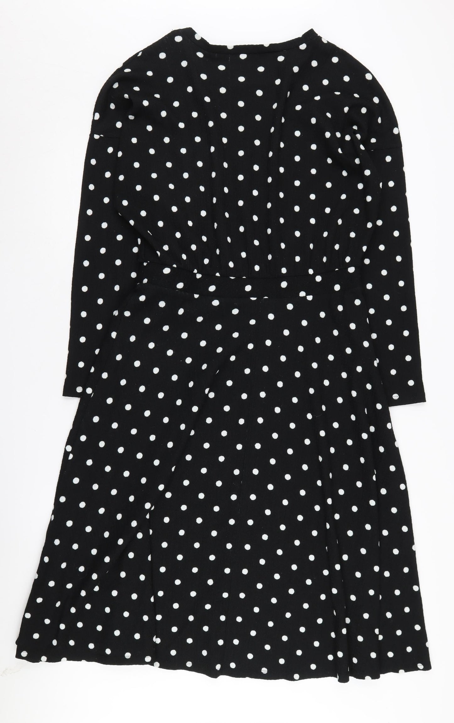 Zara Women's Black Polka Dot Dress Size 2