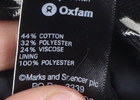 Marks and Spencer Women's Black Geometric Skirt, Size 8