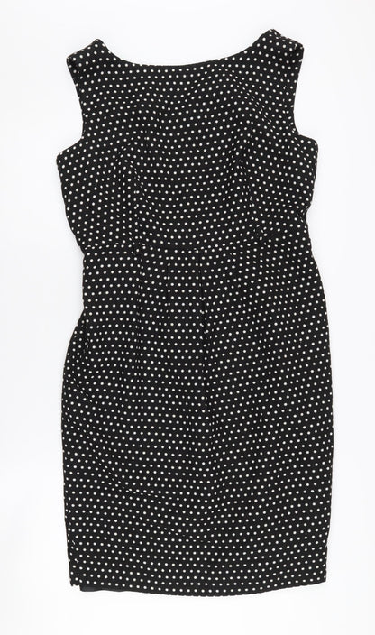 Marks and Spencer Women's Black Polka Dot Sheath Dress