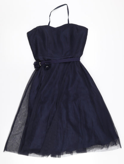 Monsoon Women's Blue A-Line Party Dress Size 10