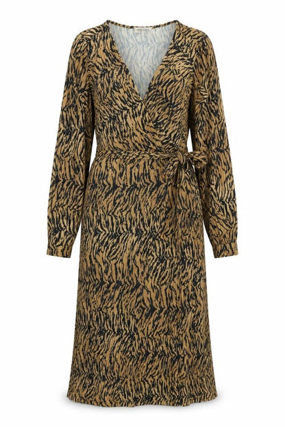 Edited Women's Multicoloured Animal Print Wrap Dress Size 10