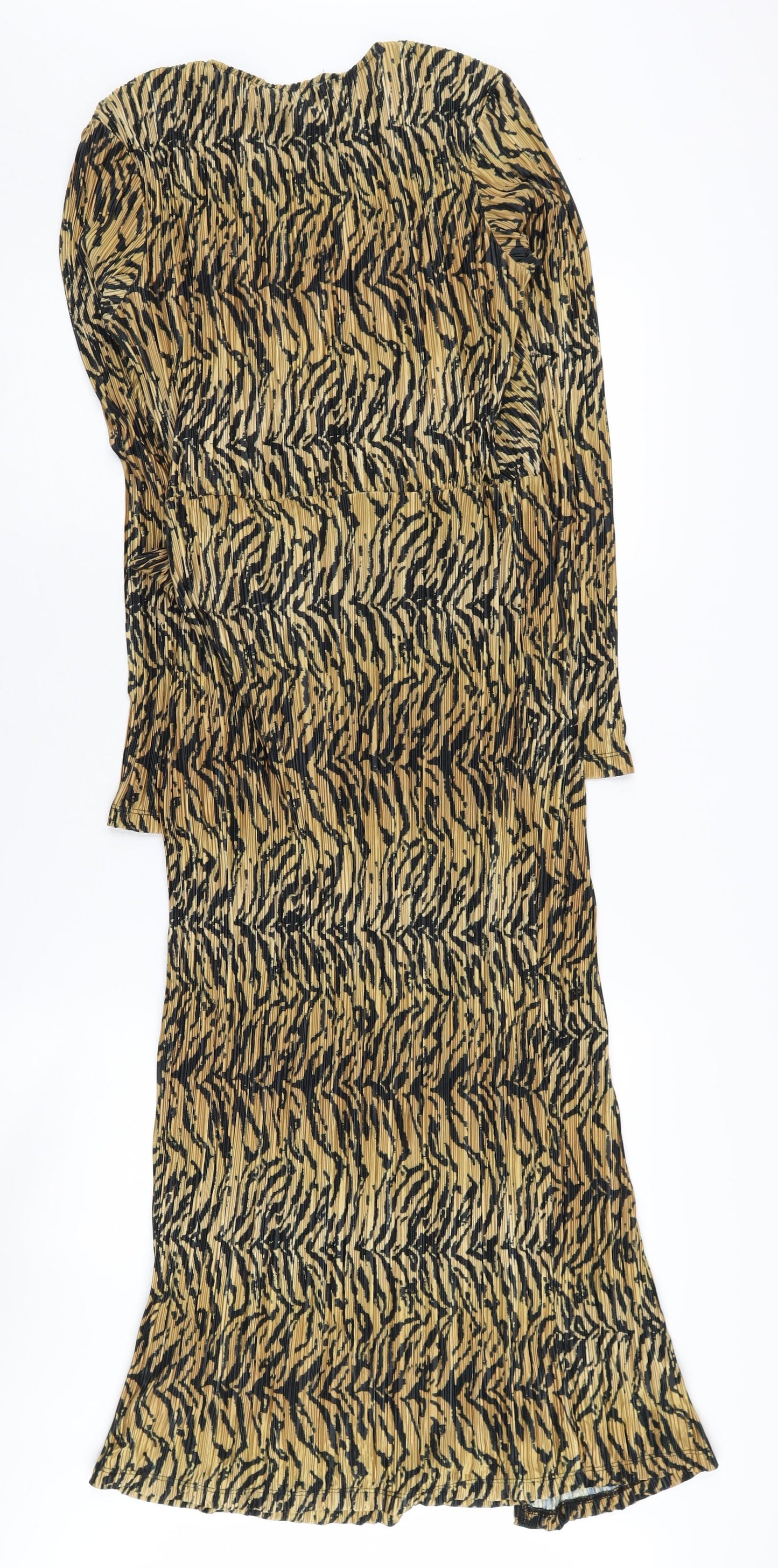 Edited Women's Multicoloured Animal Print Wrap Dress Size 10