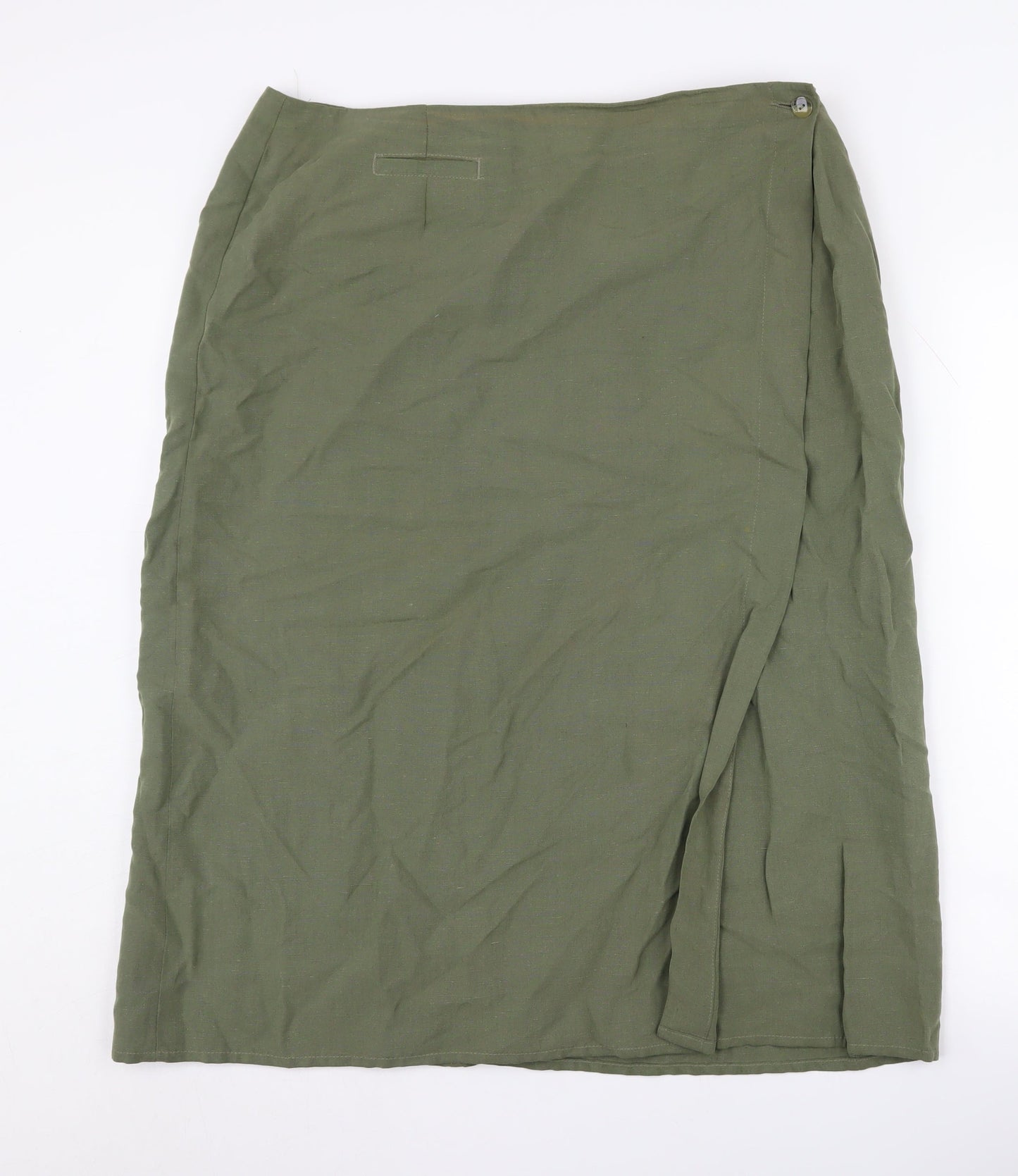 Marks and Spencer Women's Green Midi Skirt, UK 18, Vintage, Casual
