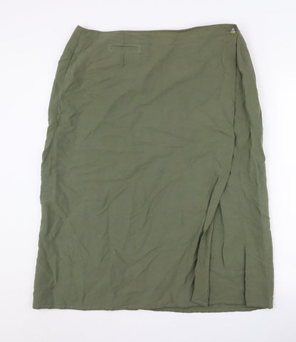 Marks and Spencer Women's Green Midi Skirt, UK 18, Vintage, Casual