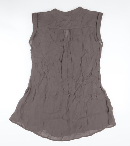 Womens UK Size 10 Mint Velvet Grey Tunic Blouse