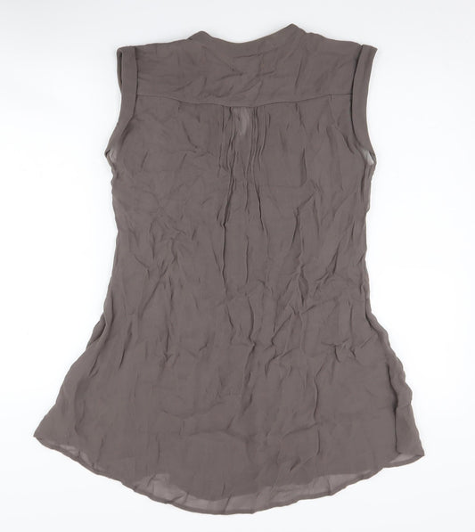Womens UK Size 10 Mint Velvet Grey Tunic Blouse
