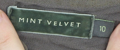 Womens UK Size 10 Mint Velvet Grey Tunic Blouse