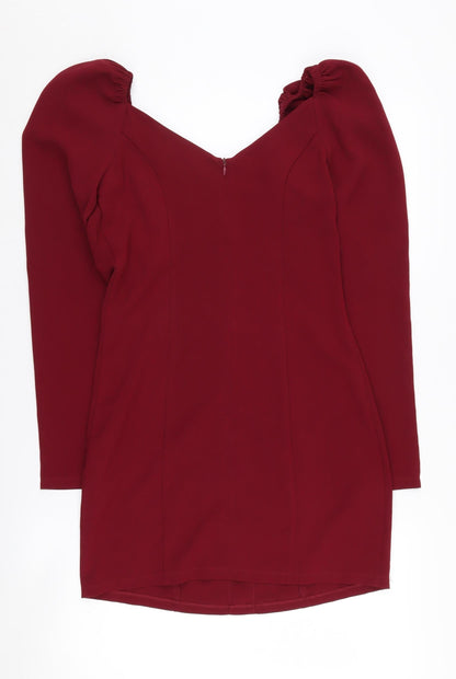 Missguided Women's Red Bodycon Mini Party Dress Size 8