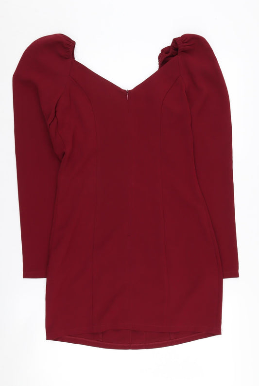 Missguided Women's Red Bodycon Mini Party Dress Size 8