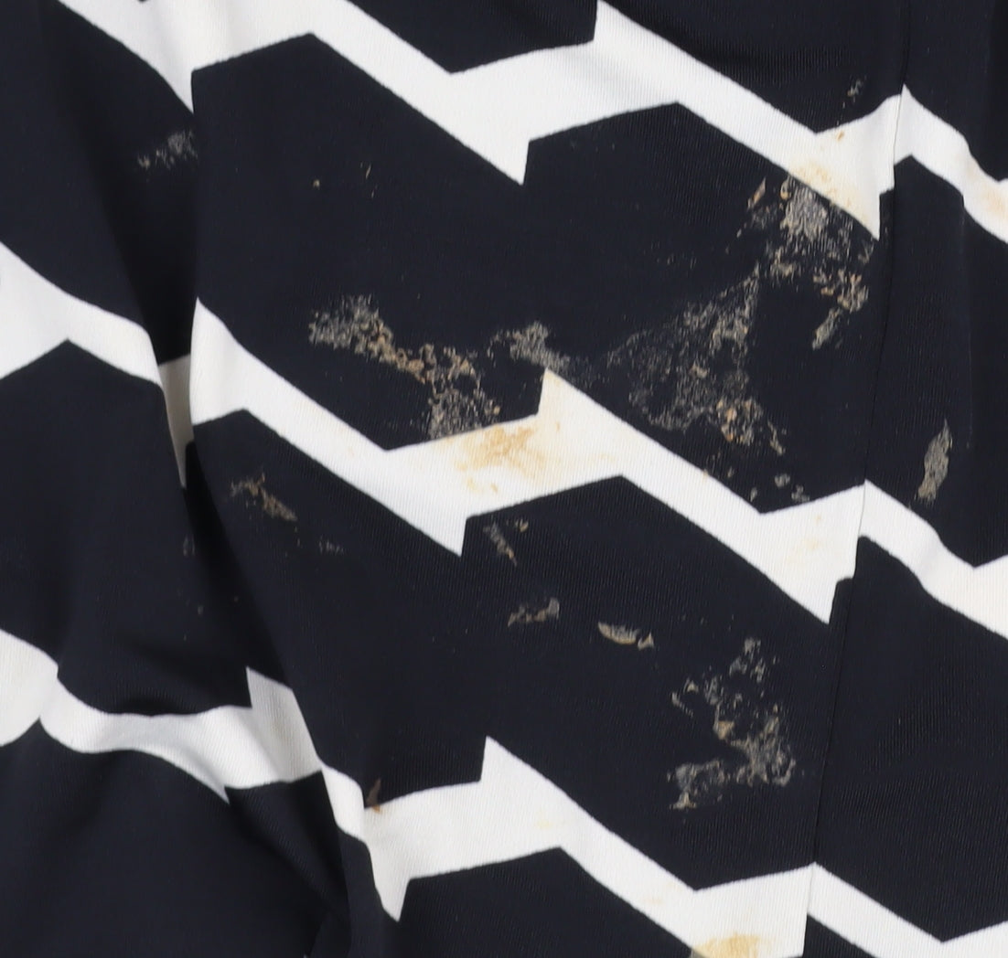 David Emanuel Women's Black Geometric Dress Size 16