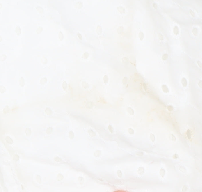 Asos Design Women's White Long Sleeve Dress Cotton