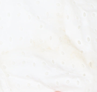 Asos Design Women's White Long Sleeve Dress Cotton