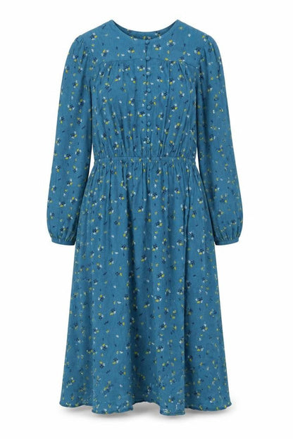 Marks and Spencer Women's Blue Floral A-Line Midi Dress