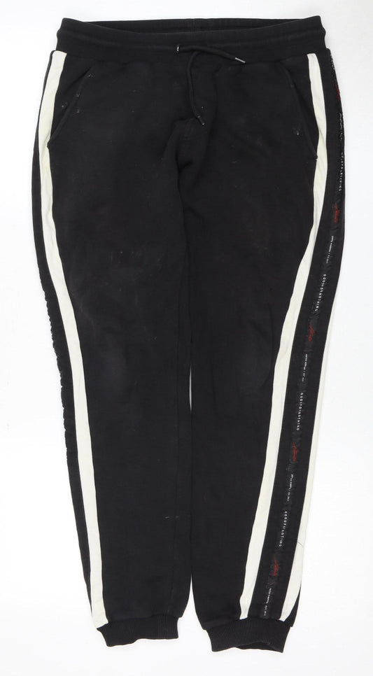 GoodForNothing Men's Black Jogger Trousers, M