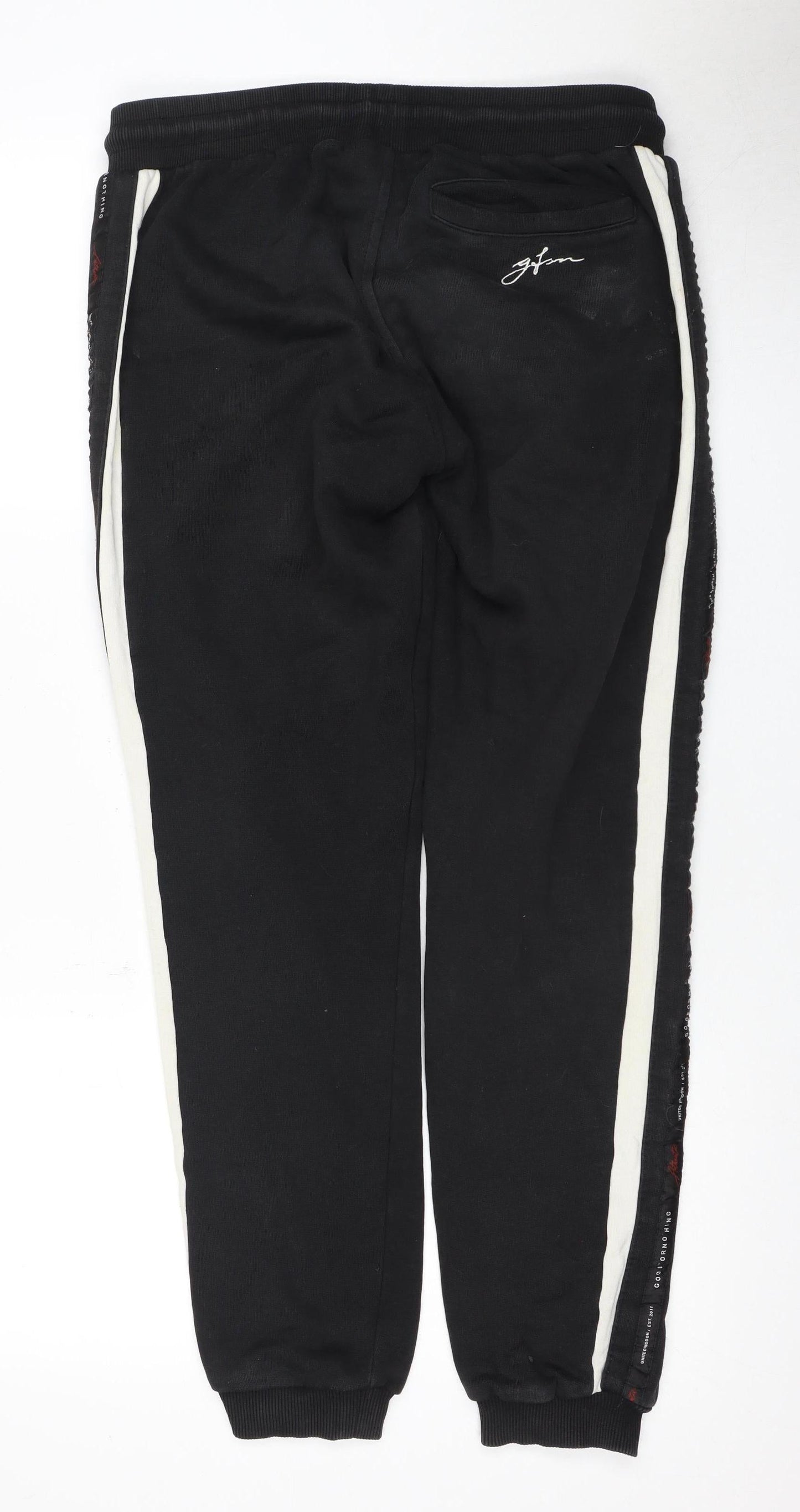 GoodForNothing Men's Black Jogger Trousers, M