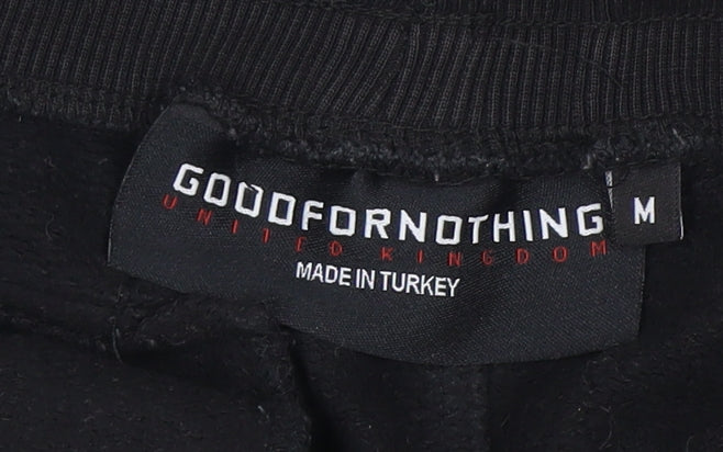 GoodForNothing Men's Black Jogger Trousers, M
