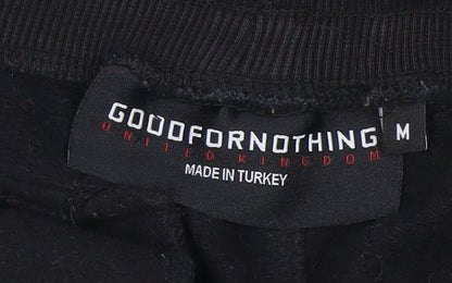 GoodForNothing Men's Black Jogger Trousers, M