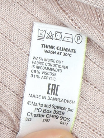 Womens UK Size 8 Marks and Spencer Pink Cardigan Jumper
