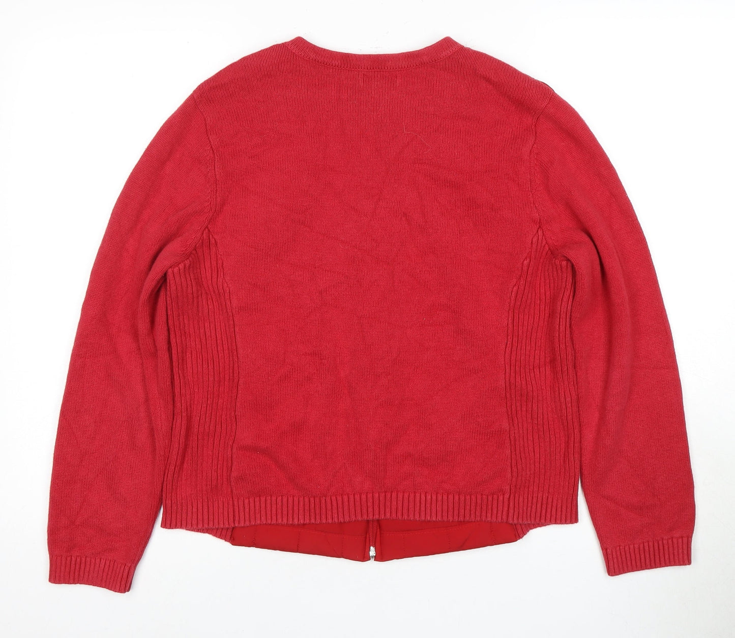 Croft & Barrow Women's Red Full Zip Jacket L