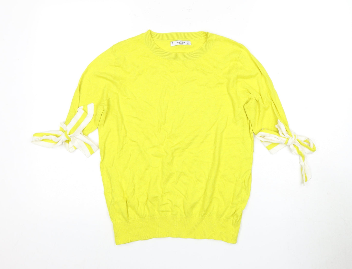Womens UK Size 12 Mango Yellow Basic Blouse