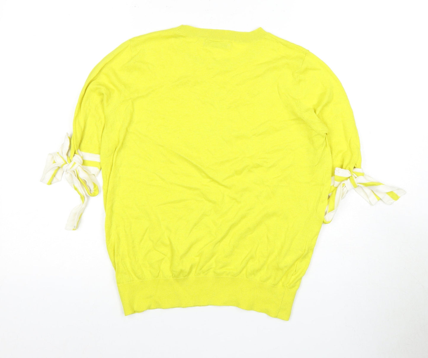 Womens UK Size 12 Mango Yellow Basic Blouse