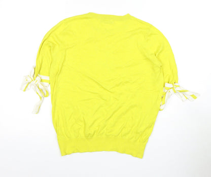 Womens UK Size 12 Mango Yellow Basic Blouse