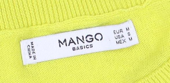 Womens UK Size 12 Mango Yellow Basic Blouse
