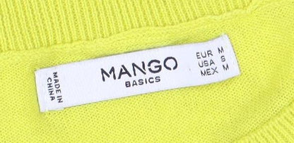 Womens UK Size 12 Mango Yellow Basic Blouse